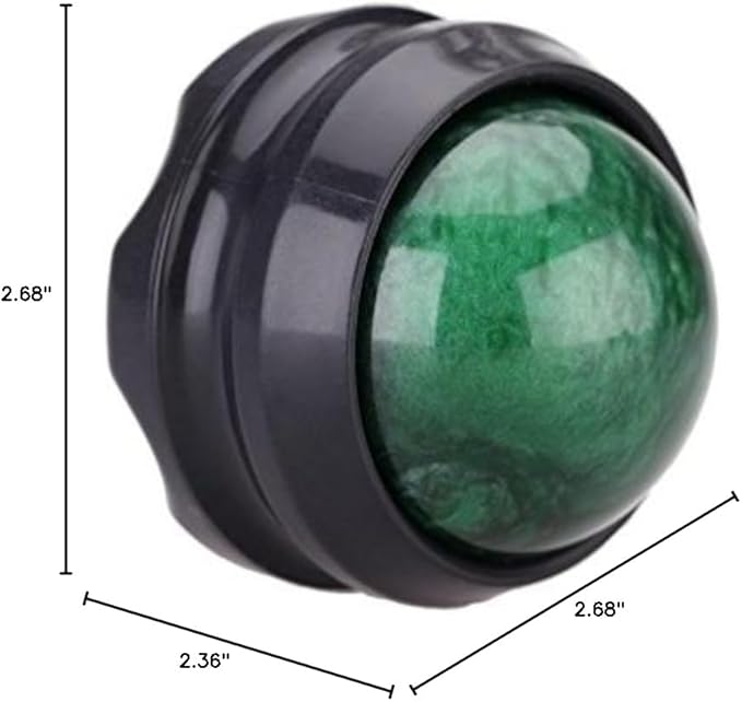 Manual Massage Ball Pain Relief Back Roller Massager Self Massage Therapy and Relax Full Body Tools for Sore Muscle Joint Pain Essential Oils or Lotion Relax (Green)