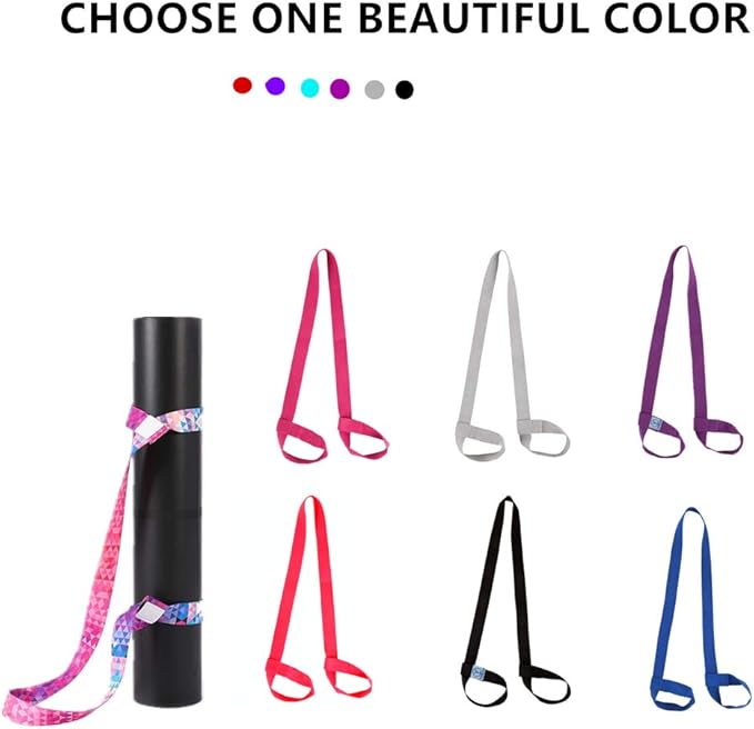 YOGAER Yoga Mat Carrier Strap, Adjustable Thick Straps Sling for Carrying Large Mats, Stretching Band