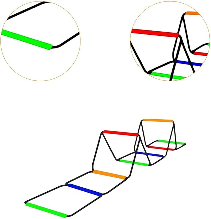 Agility Ladder for Soccer Training with Adjustable Features, 8 Grids