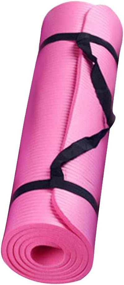 Yoga Mat Non Slip, 70x23 Inches High Density Extra Thick Non-Slip Anti-Tear Exercise Mat with Carrying Strap,Soft Black Yoga Mats for Exercise,Stretching,Gym,Fitness,Pilates,Home Workout