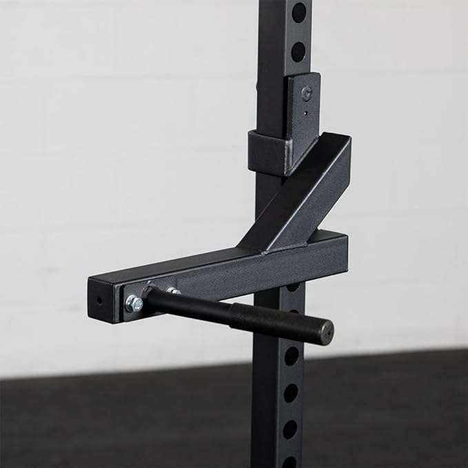 Titan Fitness T-2 Series Dip Bars, J-Hook Power Rack Mounted Attachment, 24" Handle Spread, 880 LB Capacity for Chest. Shoulder, & Arm Strength Training