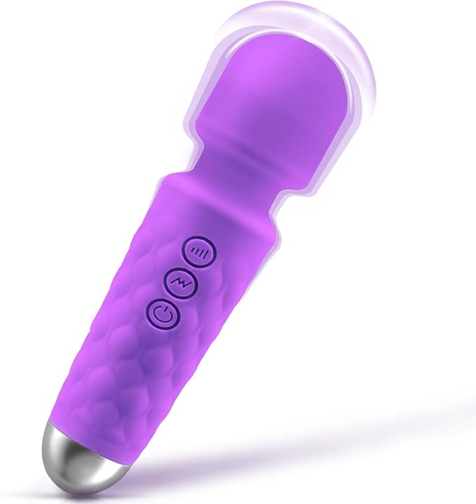 LUMIO Body Back Relaxation Massager - Mini - Travel - 9 Speeds 19 Modes - for Back - Foot - Arm Muscle Relaxation ((Purple))
