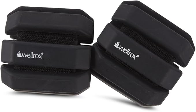 Wellrox Weighted Bangles – Adjustable Ankle and Wrist Weights for Women & Men – Set of Ankle Weights 2 lbs (1 lb Each Wrist Weight) | Weighted Arm Bands for Pilates, Yoga, Running & Walking