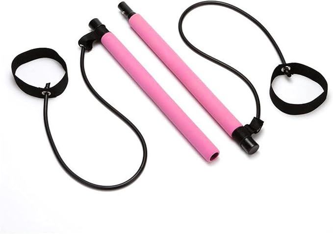 Pilates Bar Kit with Resistance Bands, Pilates Bar for Legs, Hip, Waist and Arm Workout, Exercise Fitness Equipment for Women & Men Home Gym Yoga Pilates