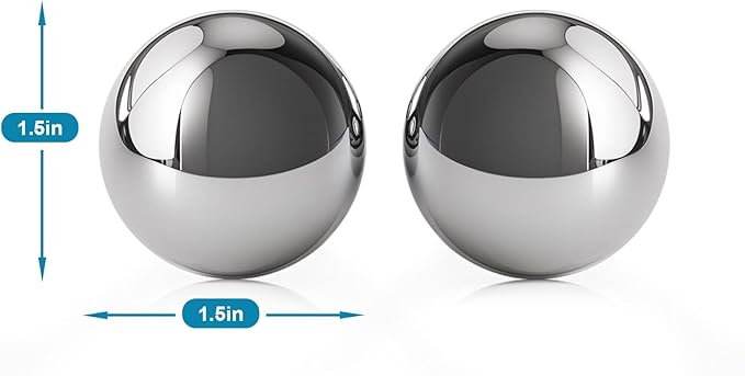 1.5-inch Baoding Balls with Chime:Traditional Chinese Balls for Hand Therapy, Hand Exerciser, Finger Exerciser, - for Relieving Office Stress / A Gift for Adults