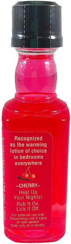 Love Lickers Cherry Flavored Warming Oil (Edible) Rub it on/ Lick it Off (Sexy Body Oil) (Kinky Erotic Massage)