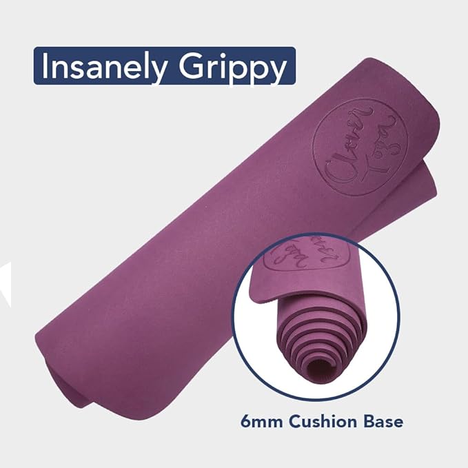 Premium Clever Yoga Mat - Extra Long Yoga Mat Suitable For All Yoga Types - Workout Mat For Home Or On The Go - Includes Our Perfect Fit Mat Bag