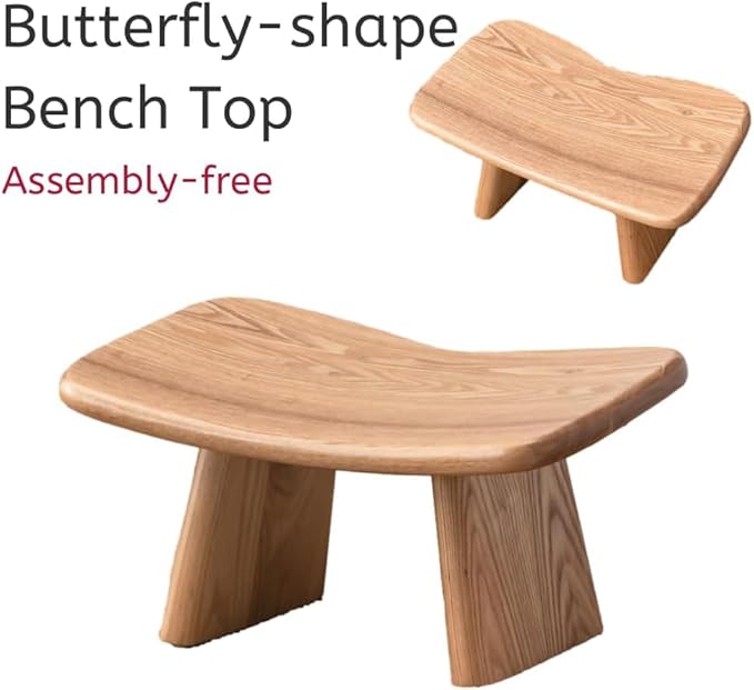 Ergonomic Butterfly Meditation Bench - No Assembly Required Wooden Kneeling Stool for Yoga & Prayer, Comfortable Seiza Seat for Mindfulness & Relaxation