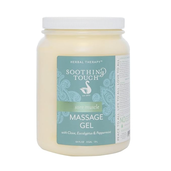 Soothing Touch Sore Muscle Massage Gel, Clove, Eucalyptus, Peppermint, Paraben Free, 64 Ounce