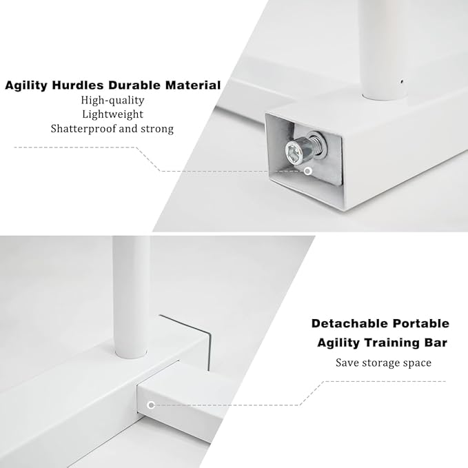 Adjustable Height Hurdle, Detachable Track and Field Equipment for Speed & Agility Training