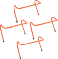 4pcs Speed Hurdles Plastic Agility Training Hurdles 15cm for Football Soccer Track Sports Conditioning and Speed Drills
