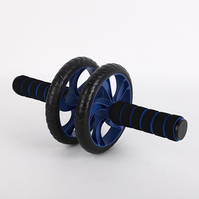 Two-wheeled Ab Roller Fitness Equipment for Home Use, Blue Abdominal Exercise Wheel with Silent Operation, Core Strength Trainer for Weight Loss and Workout