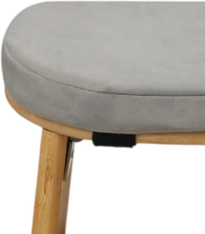 Meditation Bench Prayer Bench Removable Ergonomic Foldable Bamboo Kneeling Stool Stool for Office Bedroom Tea Ceremony(Light Grey)