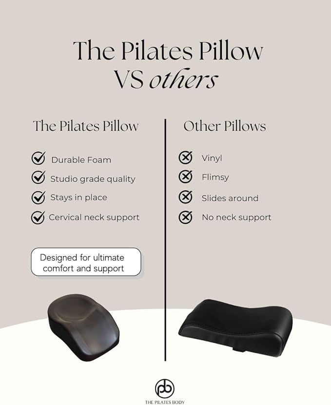 Pilates Reformer Pillow – Reformer Accessories – Head and Neck Support Pillow – Fits Merrithew, Stott, Aeropilates Reformer Machines – Workout Accessory