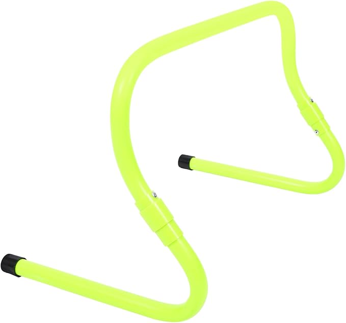 Football Training Speed Hurdles Adjustable 2-Level Height PVC Plastic Agility Hurdles Foldable Lightweight Running Training Equipment for Youth