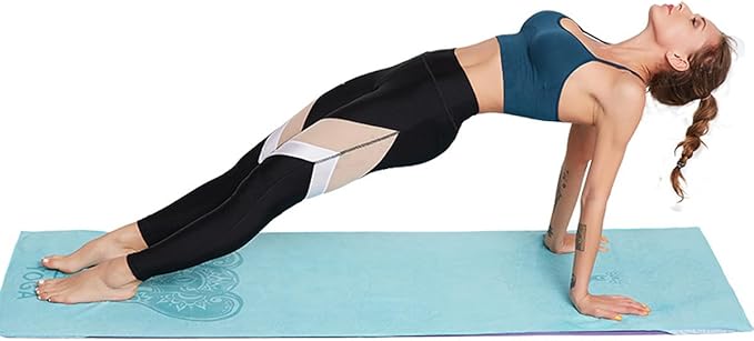 Non-Slip Yoga Towel - Superfiber Yoga Towel, hot Yoga Towel, Moisture Absorption, Sweat Absorption, for in Yoga, Pilates, hot Yoga Easy Travel. Size 25.5"x73" (1Pcs), O Colour