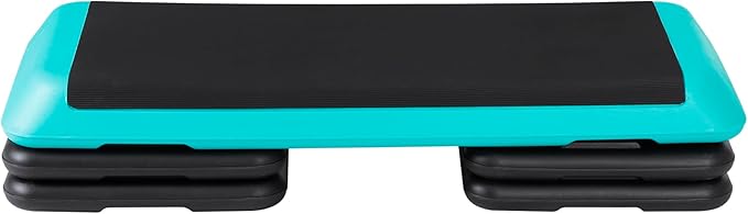 JupiterForce 43" Workout Aerobic Exercise Step Platform, Adjustable Aerobic Steppers for Exercise with 4 Removable Risers for Home Gym Strength Training