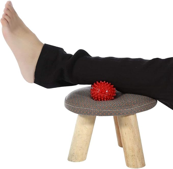 Spiky Massage Ball Peanut Massager Ball Fitness Exercise Mobility Peanut Ball Pain Muscle Steess Foot Myofascial Relief for Plantar Fasciitis Heel Foot Arch Pain (red)