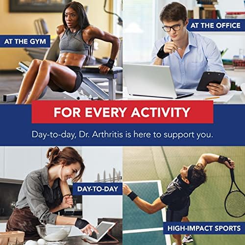 Doctor Developed Wrist Brace, Wrist Wraps for Carpal Tunnel Arthritis, Tendonitis, Hand Support, Ideal for Fitness, Weightlifting - Handbook Included (Medium - 2 Pack)