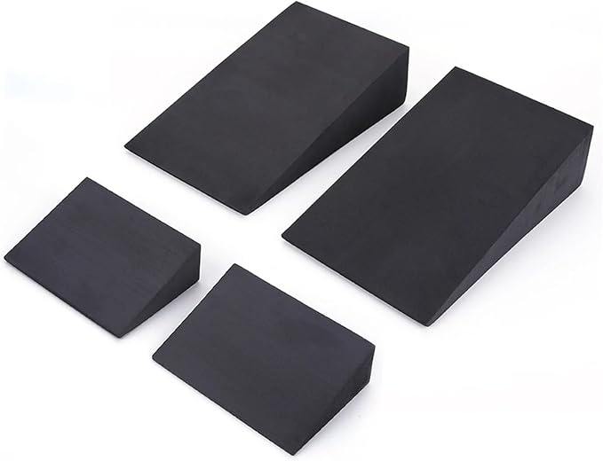 Yoga Foam Wedges 2pcs Yoga Wedge Blocks Squat Block Multi-Functional Stretch Slant Board Non-Slip Calf Raise for Sports Fitness