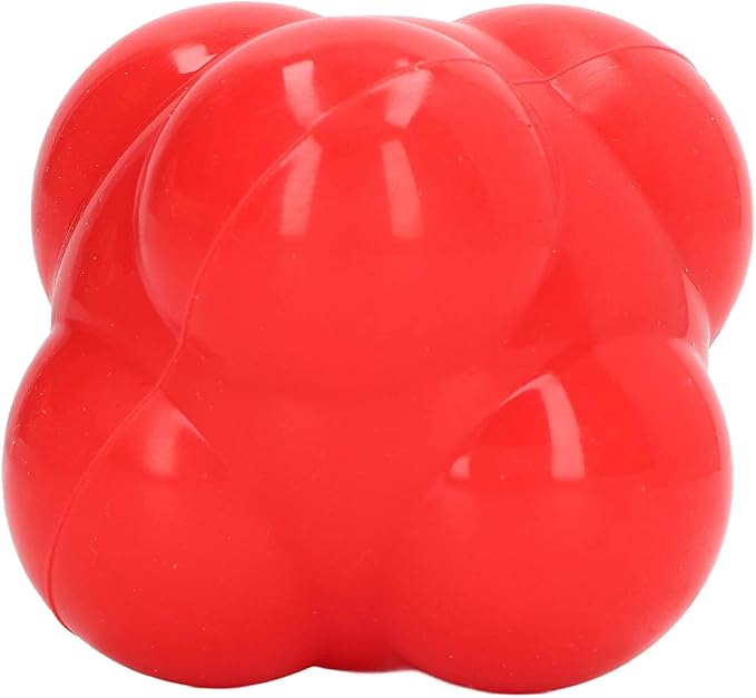 Reaction Ball, Rubber Bright Color Hex Reaction Trainer Ball for Enhanced Agility, Hand Eye Coordination and Fitness Training for Basketball Tennis
