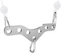 J Bryant Stainless Steel Double to Single Pulley Adaptor Plate for Cable Machine – Fitness Dual Pulley Connector with 3 Carabiners for LAT Pulldown, Triceps Pushdown, and T Bar Row Accessories