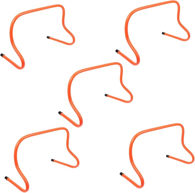 DECHOUS 5pcs Agility Hurdles for Soccer Training Weatherproof Equipment for Speed and Flexibility Training for Jumping and Cardio Workouts Orange High
