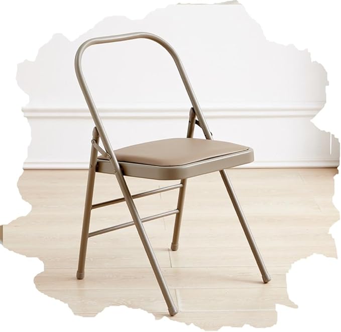 Pilates Yoga Chair, Foldable Iyengar Yoga Chair, Yoga Special Auxiliary Chair, Home Halter Fitness Inverted Yoga Chair, Folding Chair, Seat Hight 18inch(Camel)