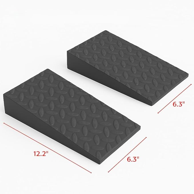 Squat Wedge Blocks (Pair), 15° Heel-Elevating Non-Slip EVA Slant Blocks for Squats, ATG Calf Stretch & Ankle Mobility – Heel Lift – Carry Bag Included