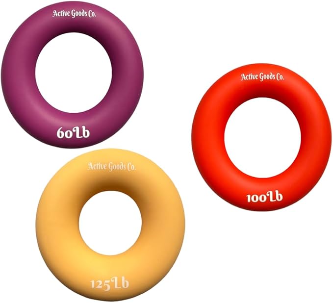 Hand Exerciser - PROFESSIONAL GRADE, Set or Single, Different Sizes. Visit to see more! Bague classique en silicone parfaite pour améliorer la force, la puissance et la vitesse dans les poignets.