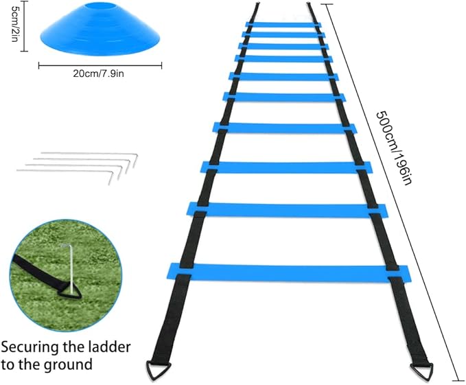 HOTOOLME Agility Training Equipment Set, Soccer Training Equipment for Kids,Football Training Equipment,Agility Ladder Speed Training Equipment
