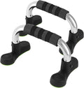QWORK Steel Push Up Handles for Floor, Portable Push Up Stands with Non-Slip Grip, Angled Incline