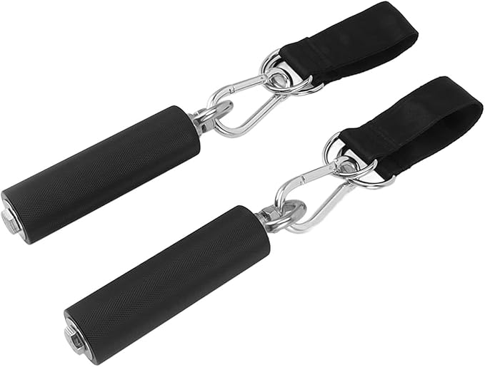 Pull Up Handle Cable Attachment, TPR Rubber Coated Grip, Anti Slip Gym Equipment - Durable Material, Portable Design, Weightlifting and Strength Training