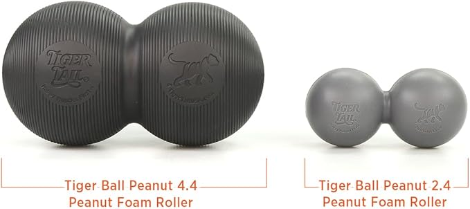 Tiger Tail Tiger Ball Large 8-Inch Long by 4.4-Inch High Peanut Foam Roller Double Ball: Self-Help Body Massage Tool for Trigger Points and Muscle Knots