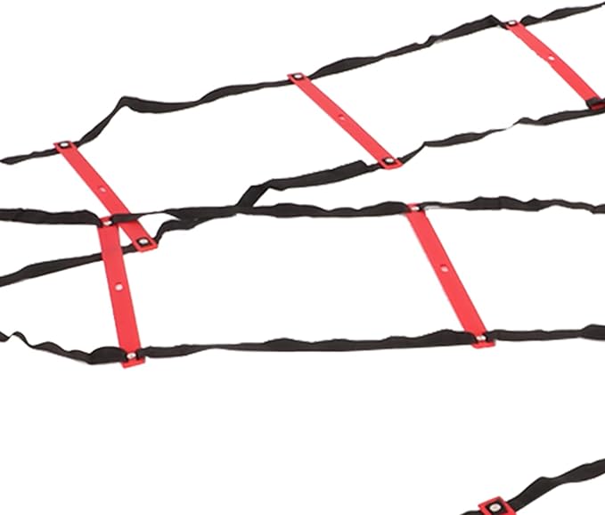 7M 14 Rung Fixed Agility Speed Ladder, Training Ladder for Soccer Football Fitness, Adjustable Length PP Agility Ladder with Non - Slip Rungs for Athletes and Coaches