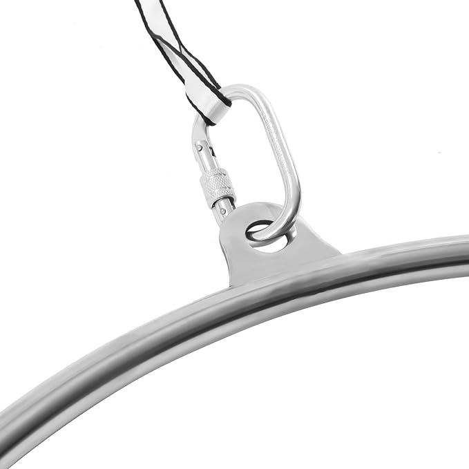 Aerial Hoop Set 33.5" Aerial Lyra Hoop Professional Circus Fitness with Complete Rigging Hardware Kit Acrobatics Equipment Hanging Rings for Home Yoga Dance Sling Kit