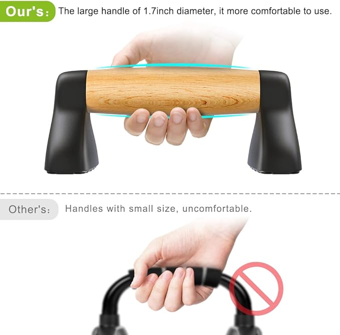 Push Up Bars – Ergonomic Pushup Handles for Floor Strength Training, Non-Slip Push-Up Stands with Soft Grip, Pushups Bars for Home Gym Workout