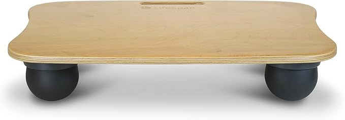 LifeSpan Fitness Aero standing balance board for standing desks, Anti-Fatigue, Health and Comfort 23x16x4.5 inch, Light Birch Wood