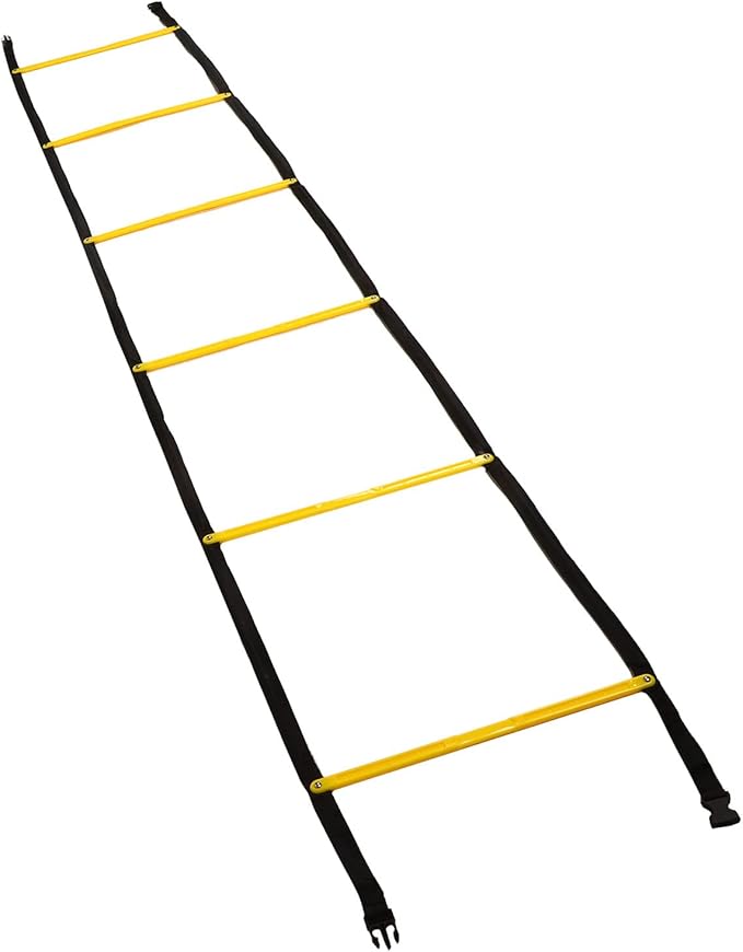 Hapivida Speed Agility Training Ladder 2.6m Fixed Agility Ladder, Football Basketball Training Equipment with Carry Bag for Sports Fitness and Athletic Drills