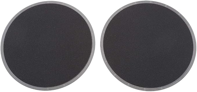 EVTSCAN 2pcs Exercise Sliding Gliding Disc Core Slider Full Body Workout Wood Carpet Tile Black 7.01inch Diameter Lightweight Portable