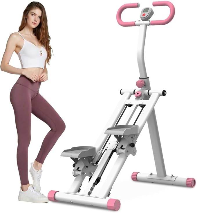 Stair Stepper, 3 Levels Adjustable Resistance Stair Master, Full-Body Exercise Climber Fitness Equipment Foldable, Vertical Climber Workout Machine