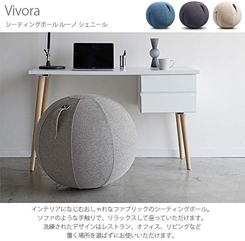 Vivora Luno - Sitting Ball Chair for Office and Home, Lightweight Self-Standing Ergonomic Posture Activating Exercise Ball Solution with Handle & Cover, Classroom & Yoga, Standard