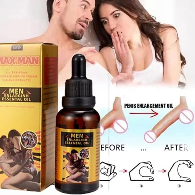 Men Massage Oil for Sex, Hotiary Sexual Enhancement Essential Oil Penis Becomes Longer Thicker Enhancement Men Energy for Care Delay Performance Boost Strength