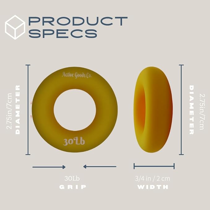 Hand Exerciser - PROFESSIONAL GRADE, Set or Single, Different Sizes. Visit to see more! Bague classique en silicone parfaite pour améliorer la force, la puissance et la vitesse dans les poignets.
