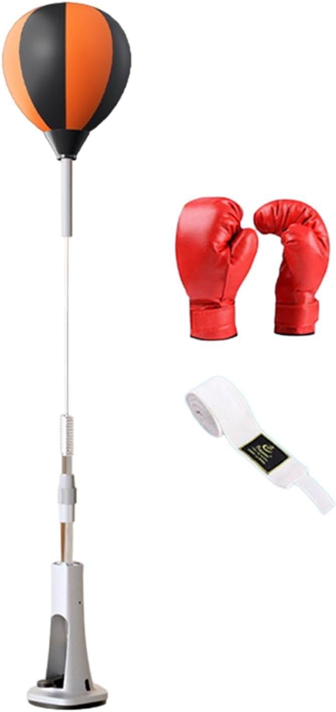 Boxing Reaction Ball, Boxing Punching Bag Improve Reaction Speed with Stand Boxing Speed Bag for Workout Home Gym Fitness MMA, for Kids with Gloves