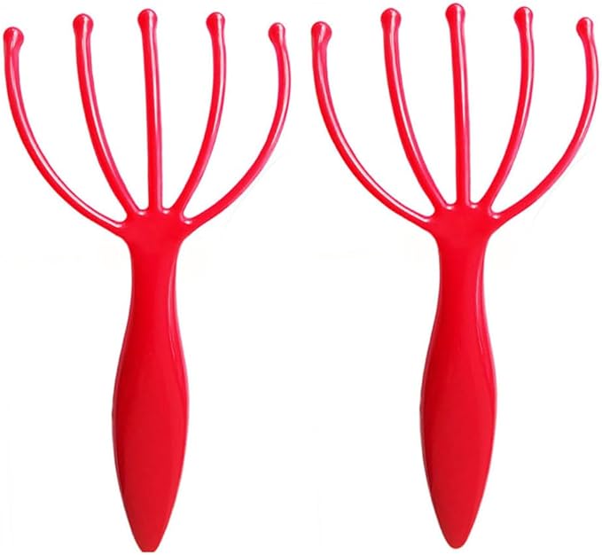 Head Massager - 2pcs, Hand held Scalp Massager, Deep Relaxation & Stress Suitable for Home, Office and Travel