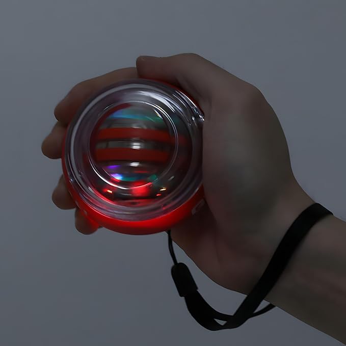 Vital Wrist Ball 2026,Torque Ball Hand Exerciser,l,Enhance Grip Strength,Hand Strengthening Devices With Led Lights For Strengthen Arms,Bones And Muscles,Joint Relief,Red Gyro Bal