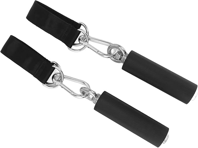 Pull Up Handle Cable Attachment | TPR Rubber Coated Secure Hold | Gym Equipment for Weightlifting/Strength Training/Home Workouts | Portable Exercise Accessories