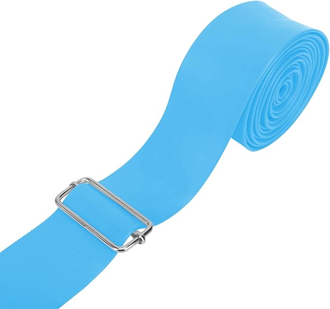 Semme 5cm X 2.5m Elastic Tension Strap for Strength Training Pilates Soft TPR with Buckles for Women and Girls Orange