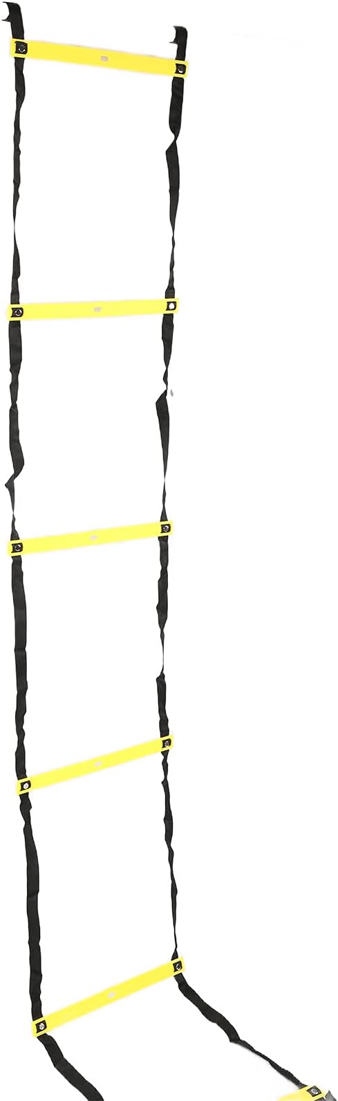 Fixed Agility Ladder for Football Soccer Training, Speed Footwork Ladder with 12 Rungs 6M, Bright Color Non - Slip Rope Ladder for Sports Drills and Group Exercise